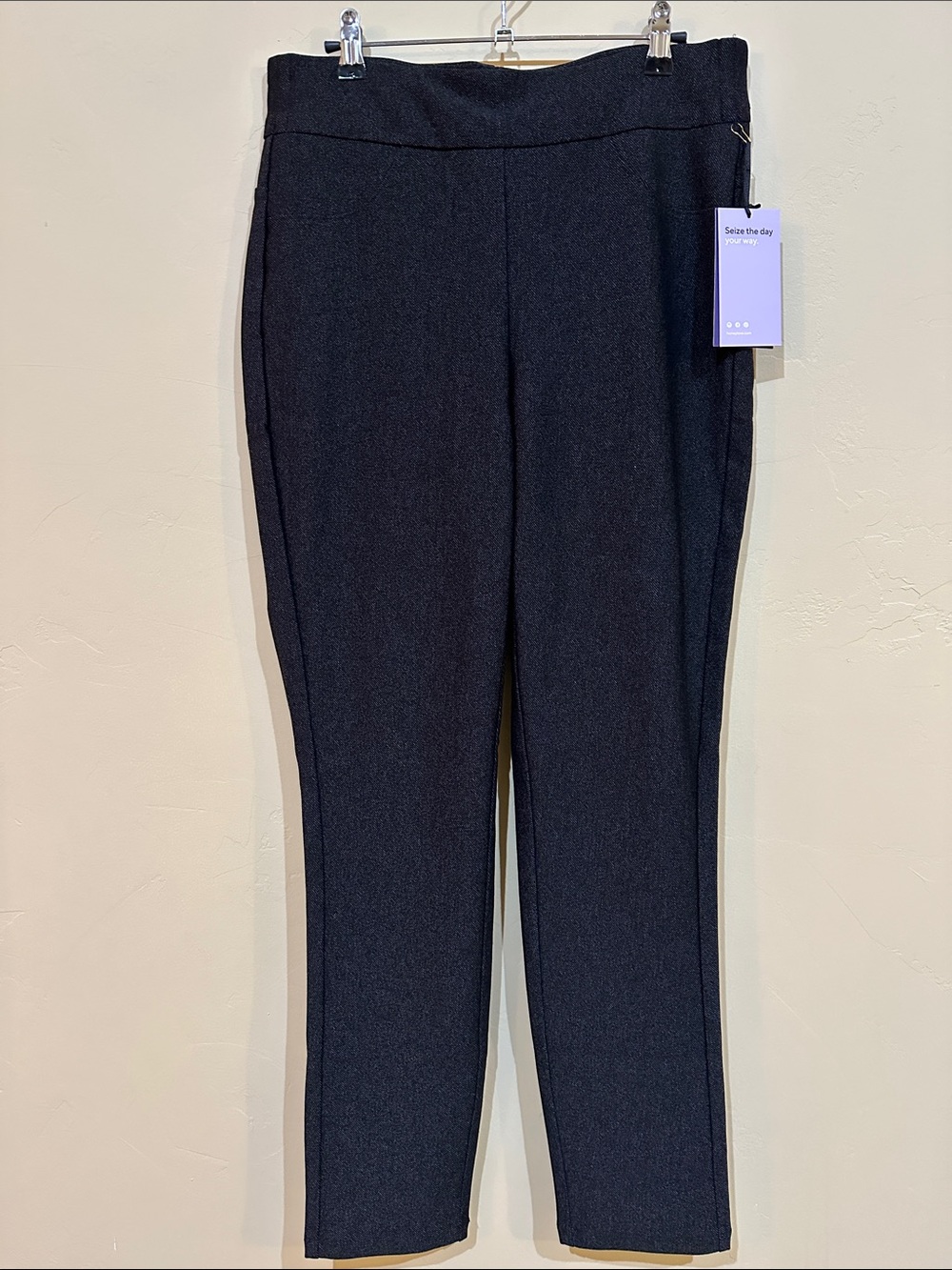 NWT Honeylove Dark Charcoal Straight-Leg pull on pants legging Sz XL